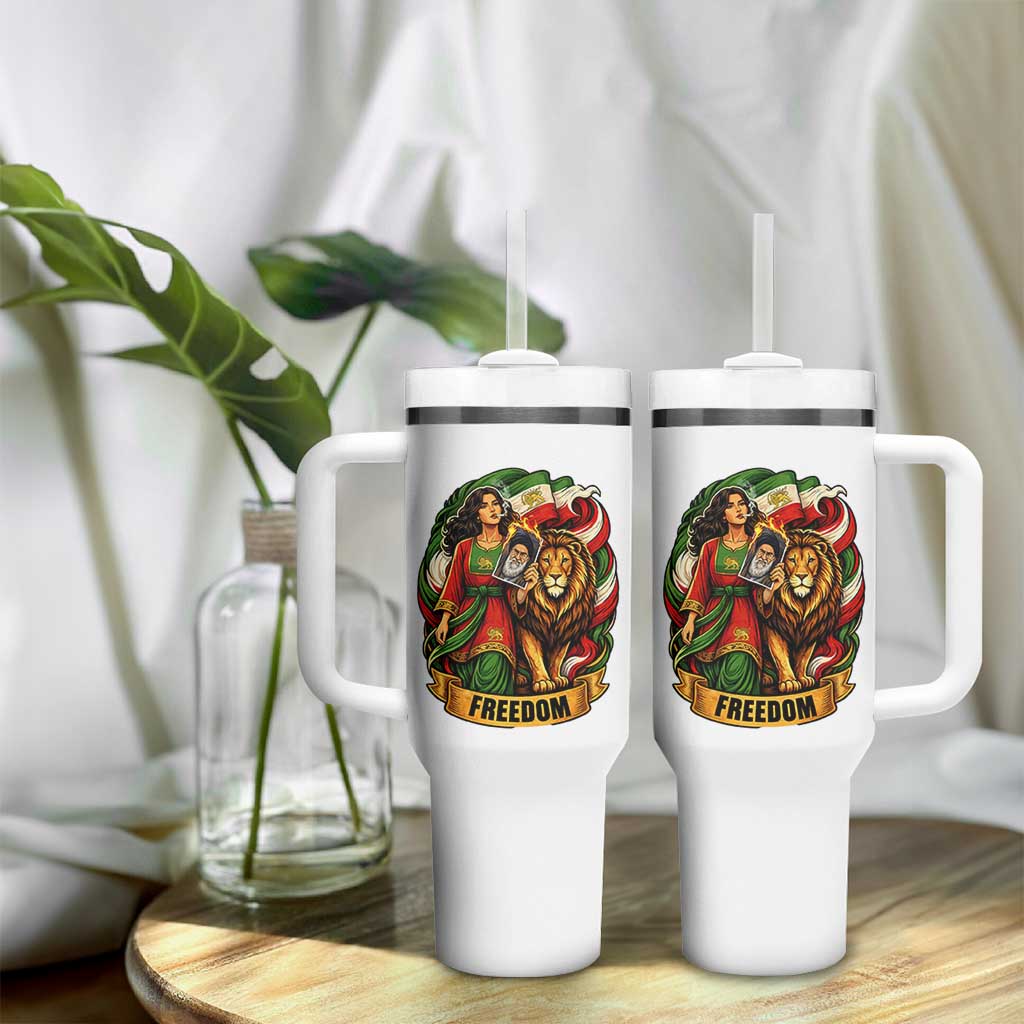 Woman Life Freedom Tumbler With Handle Iranian Women Resistance Pride