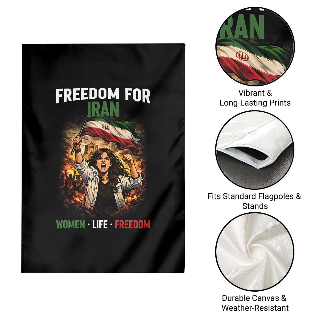 Iran Womens Protest Garden Flag Freedom For Iran Resistance Movement