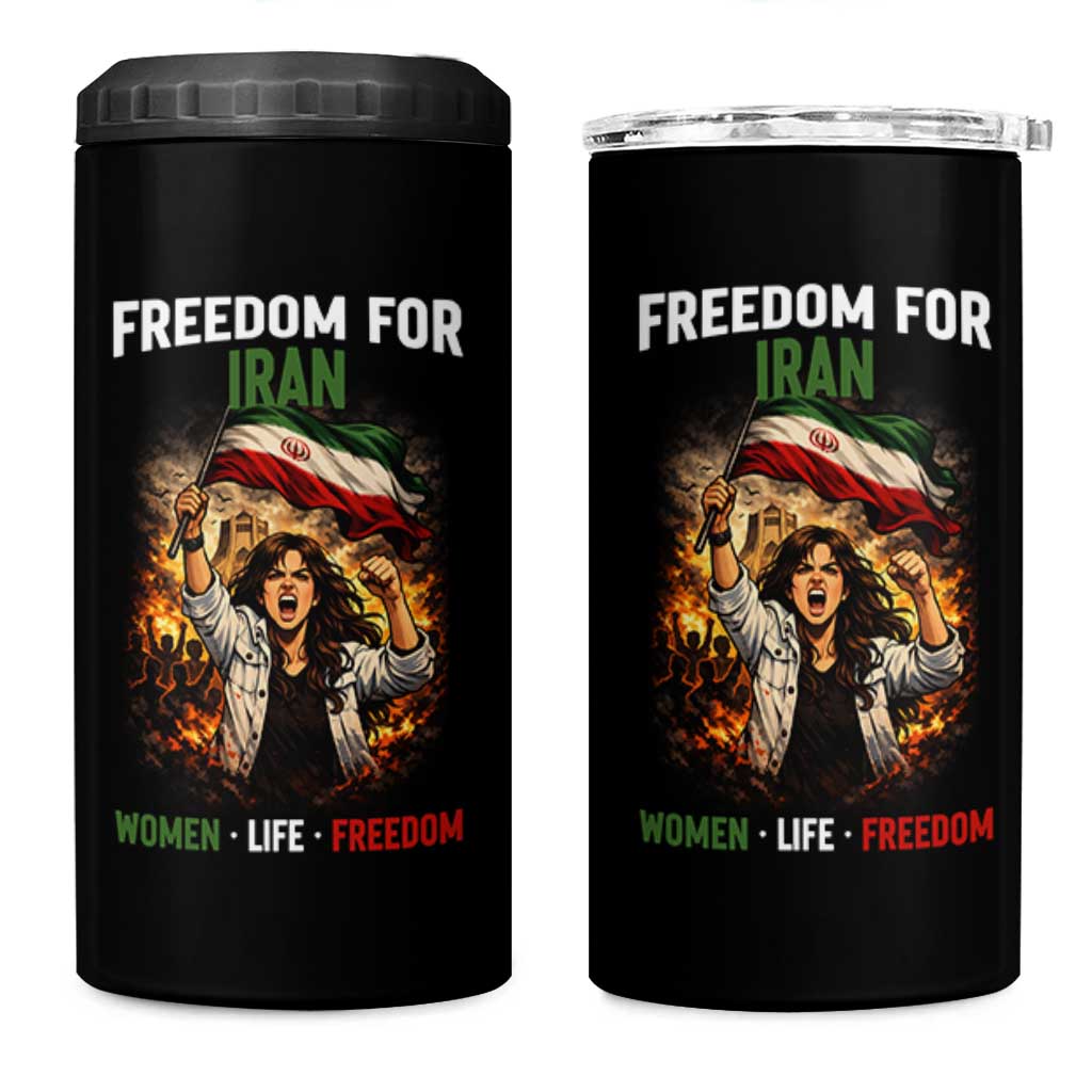 Iran Womens Protest 4 in 1 Can Cooler Tumbler Freedom For Iran Resistance Movement