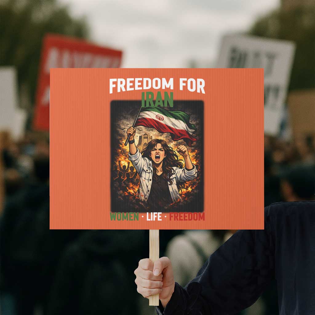 Iran Womens Protest Protest Sign Freedom For Iran Resistance Movement