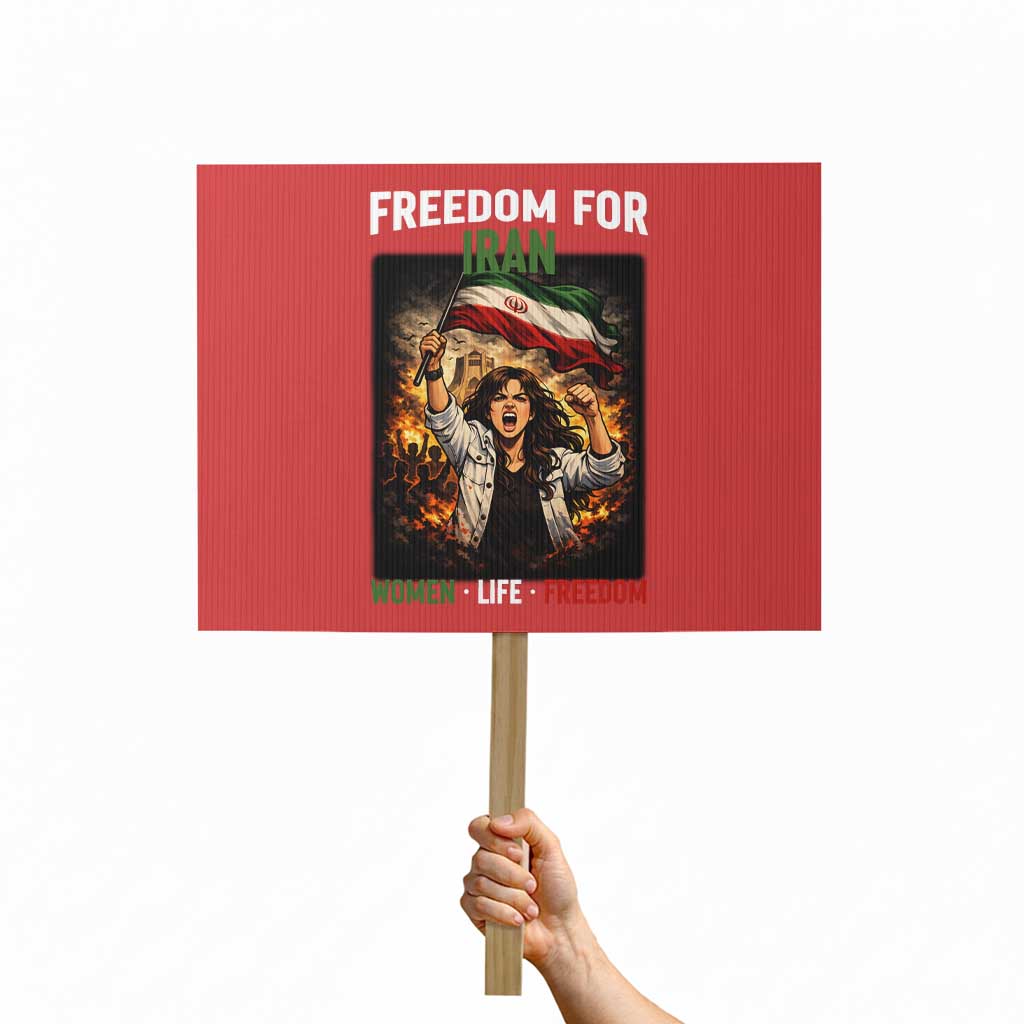 Iran Womens Protest Protest Sign Freedom For Iran Resistance Movement
