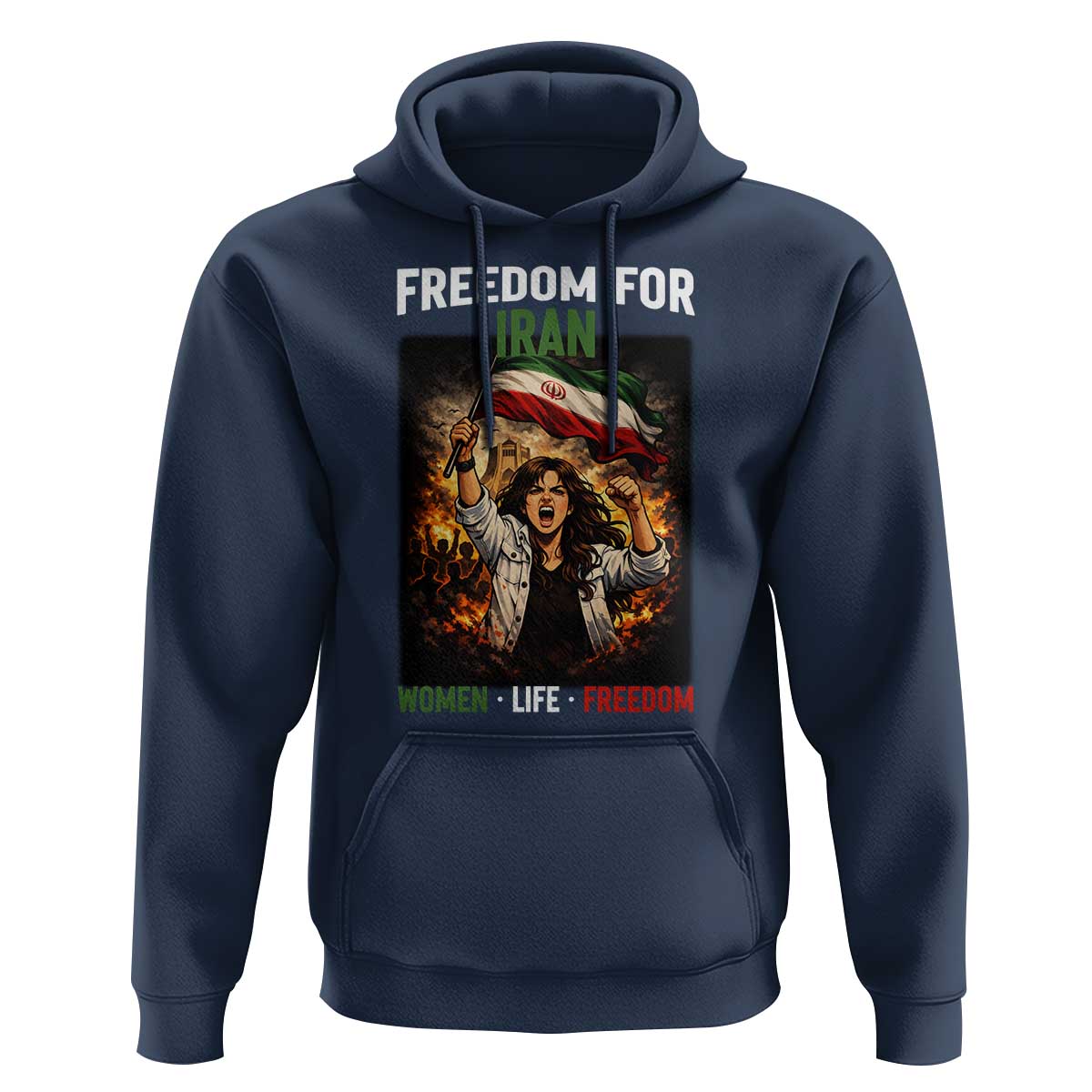 Iran Womens Protest Hoodie Freedom For Iran Resistance Movement