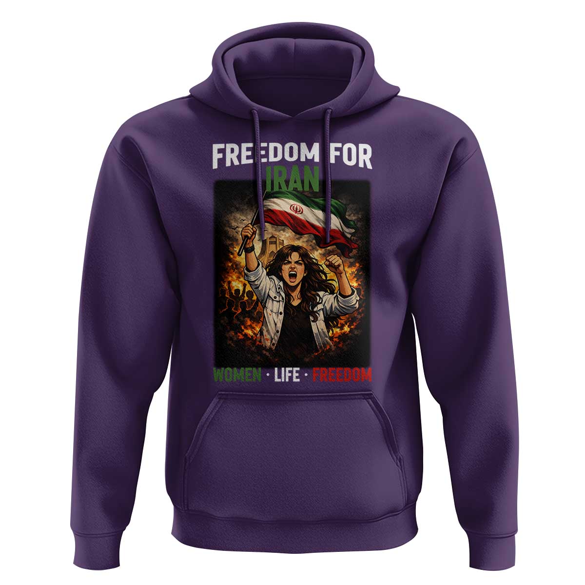 Iran Womens Protest Hoodie Freedom For Iran Resistance Movement