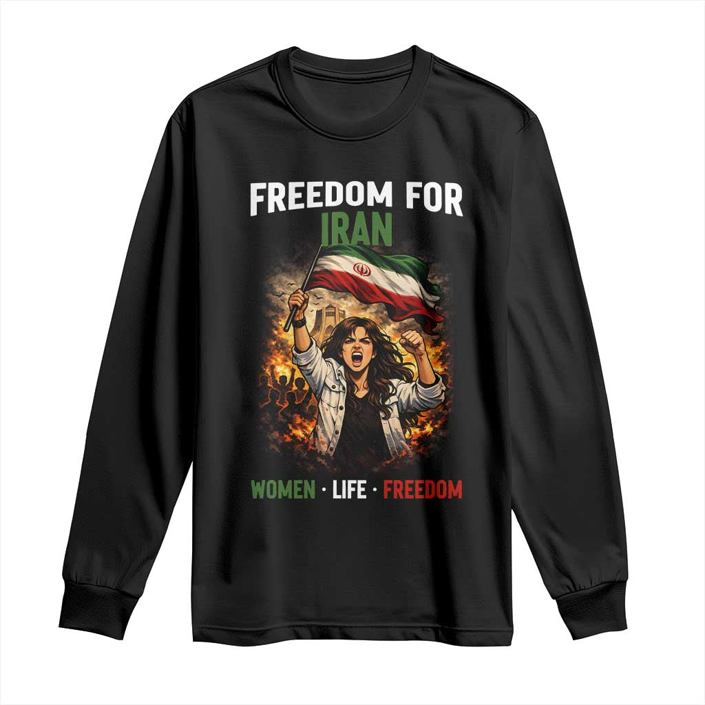 Iran Womens Protest Long Sleeve Shirt Freedom For Iran Resistance Movement