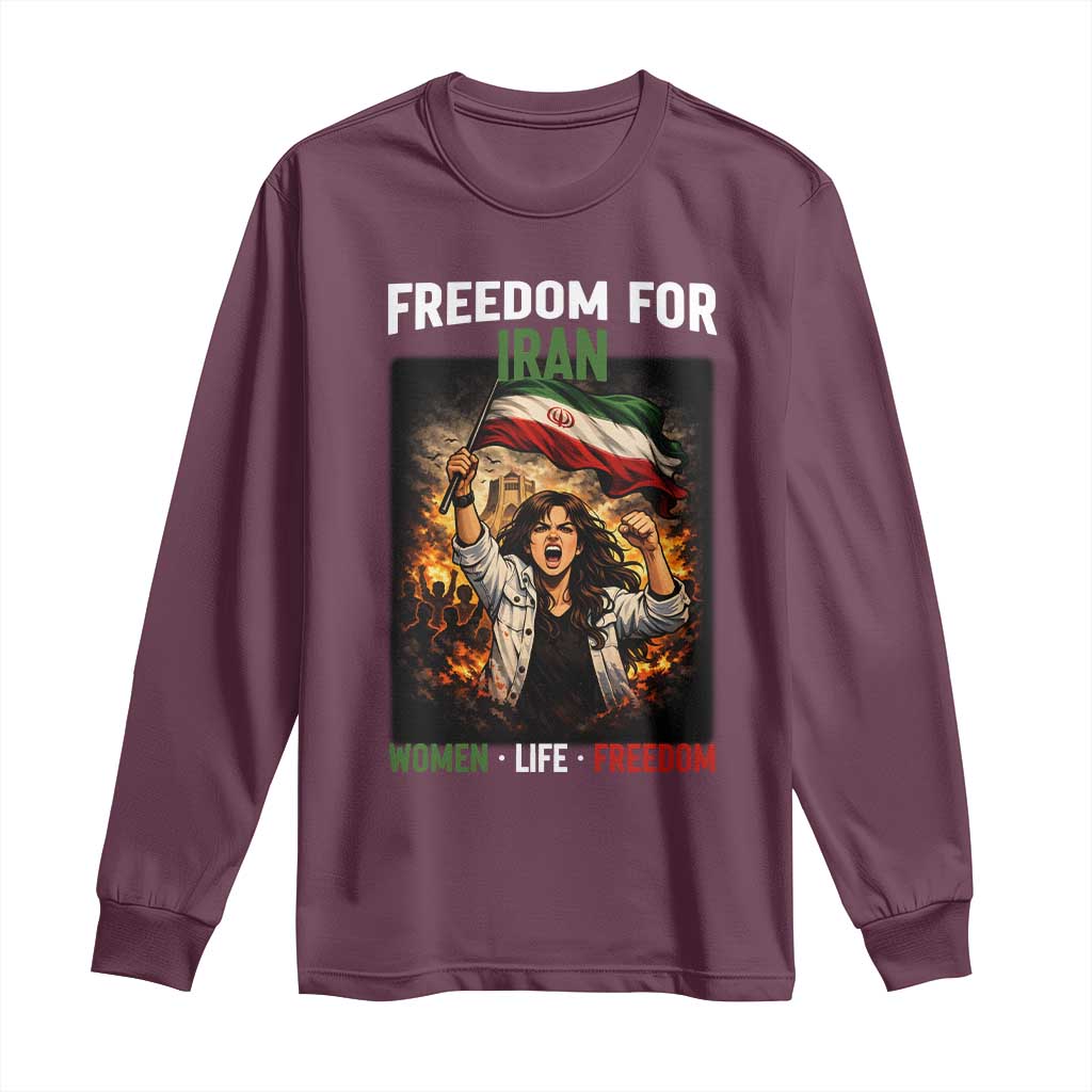 Iran Womens Protest Long Sleeve Shirt Freedom For Iran Resistance Movement