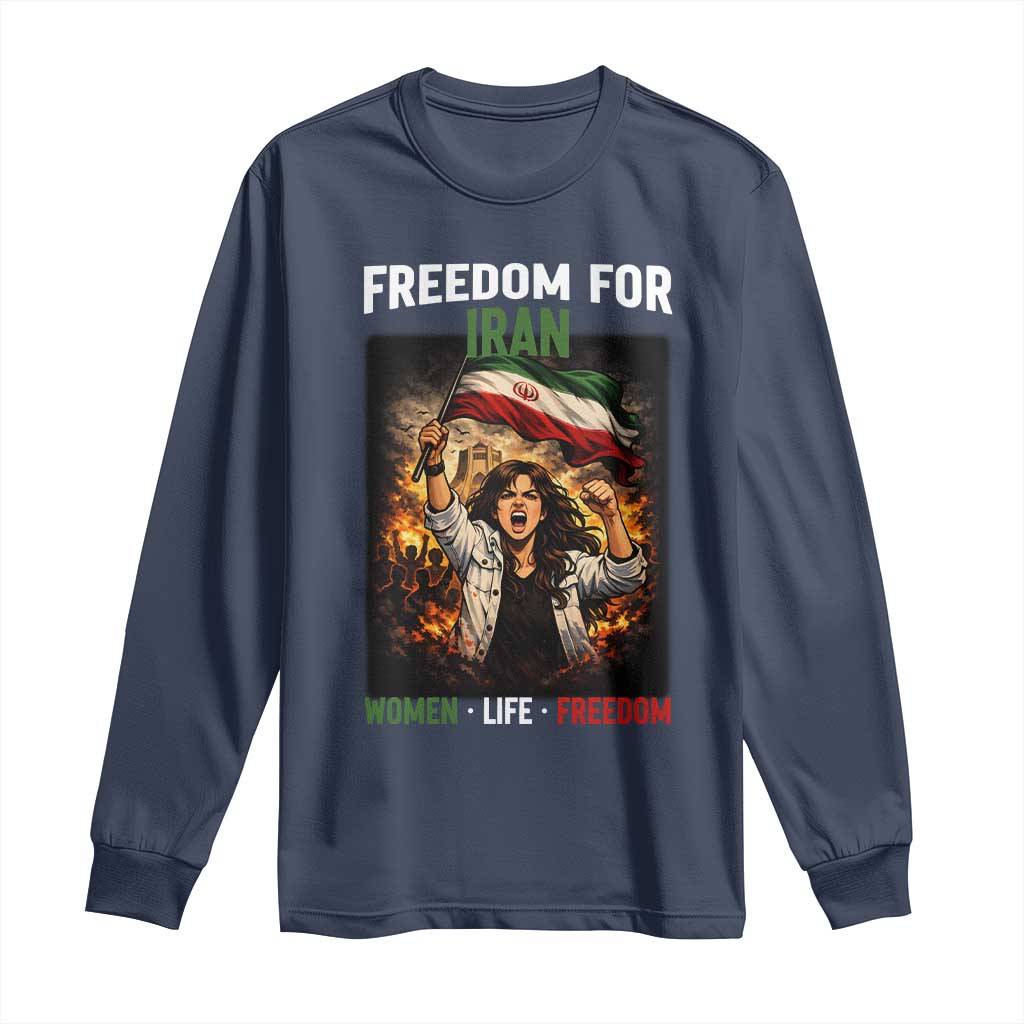 Iran Womens Protest Long Sleeve Shirt Freedom For Iran Resistance Movement