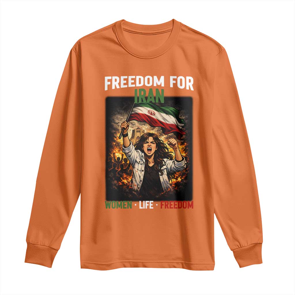 Iran Womens Protest Long Sleeve Shirt Freedom For Iran Resistance Movement