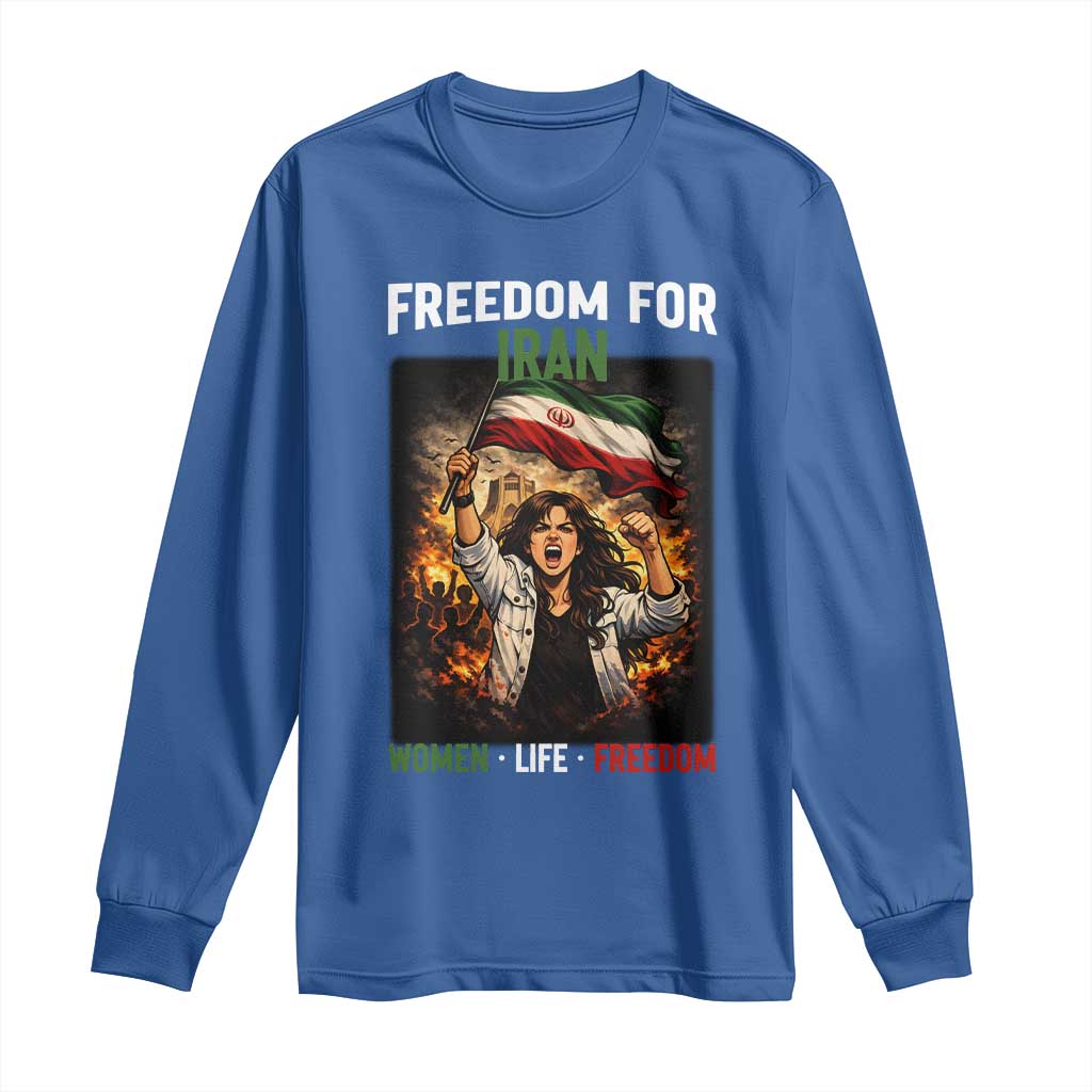 Iran Womens Protest Long Sleeve Shirt Freedom For Iran Resistance Movement