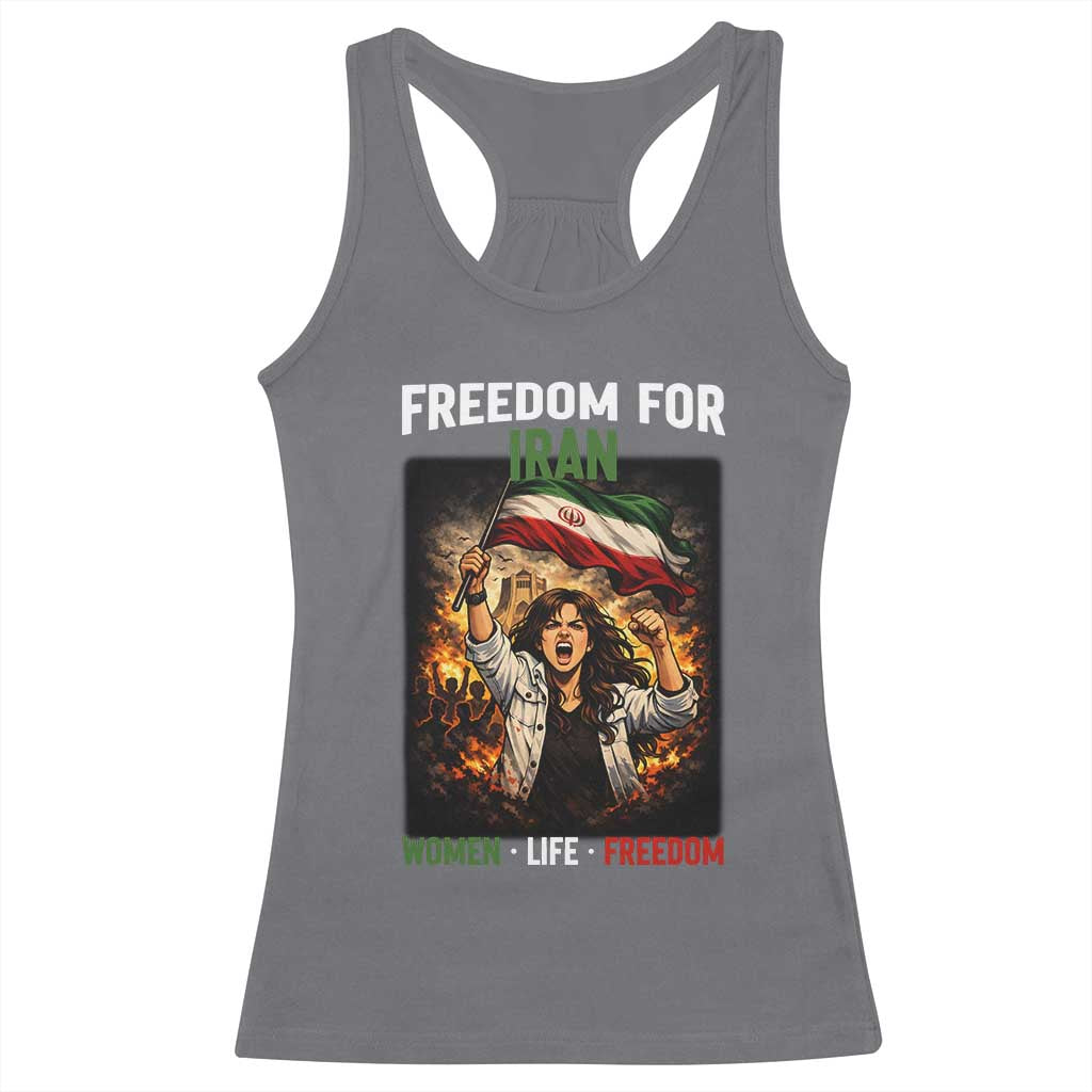 Iran Womens Protest Racerback Tank Top Freedom For Iran Resistance Movement