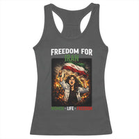Iran Womens Protest Racerback Tank Top Freedom For Iran Resistance Movement