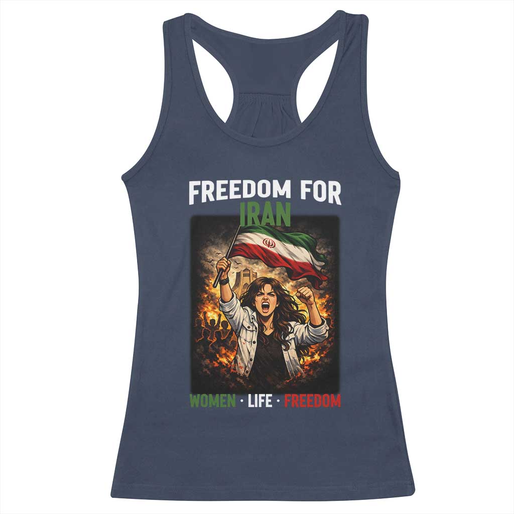 Iran Womens Protest Racerback Tank Top Freedom For Iran Resistance Movement