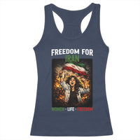 Iran Womens Protest Racerback Tank Top Freedom For Iran Resistance Movement