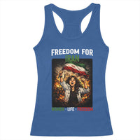 Iran Womens Protest Racerback Tank Top Freedom For Iran Resistance Movement