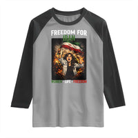 Iran Womens Protest Raglan Shirt Freedom For Iran Resistance Movement