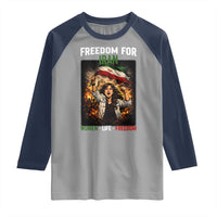 Iran Womens Protest Raglan Shirt Freedom For Iran Resistance Movement