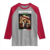 Iran Womens Protest Raglan Shirt Freedom For Iran Resistance Movement