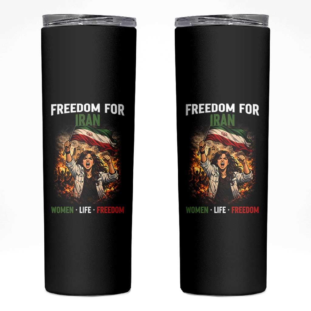 Iran Womens Protest Skinny Tumbler Freedom For Iran Resistance Movement