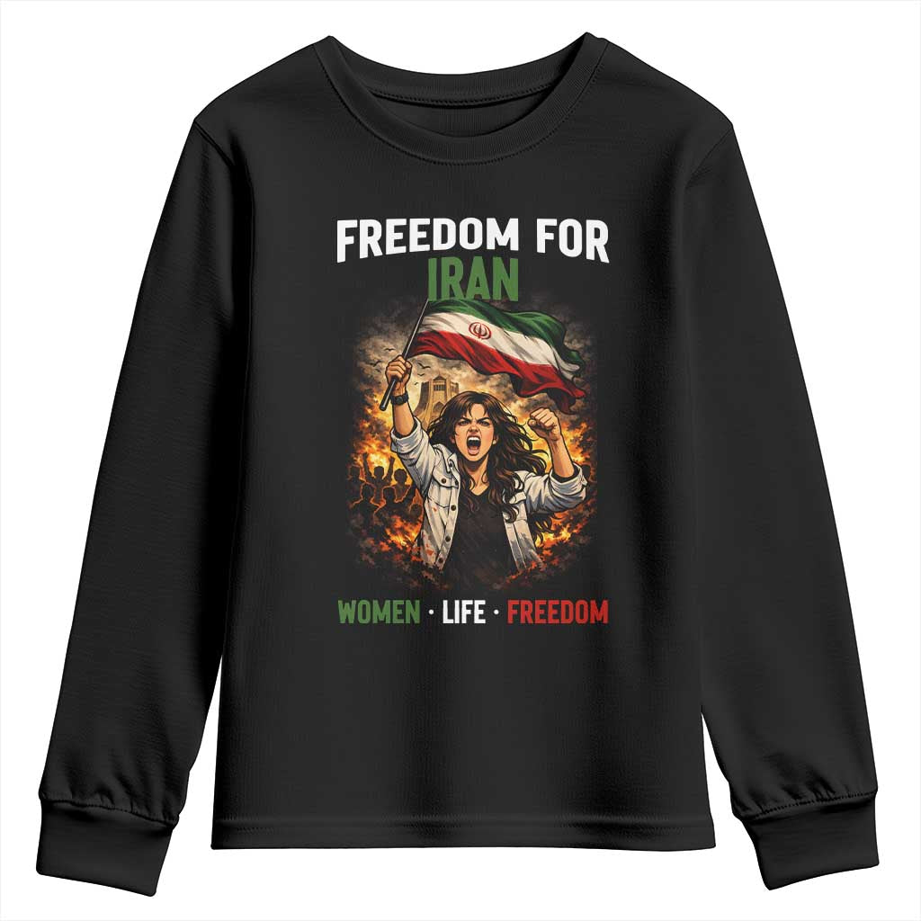 Iran Womens Protest Youth Sweatshirt Freedom For Iran Resistance Movement