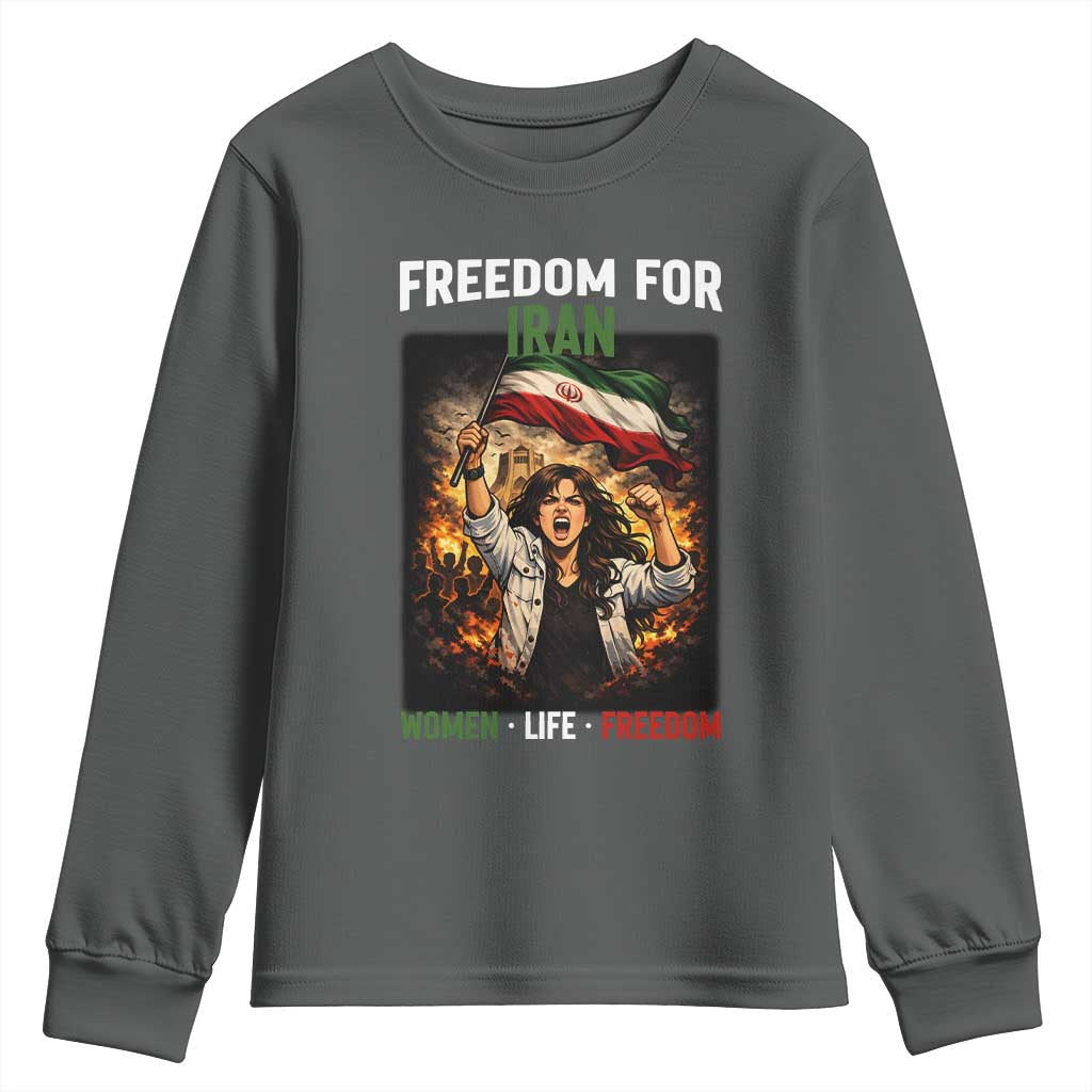 Iran Womens Protest Youth Sweatshirt Freedom For Iran Resistance Movement