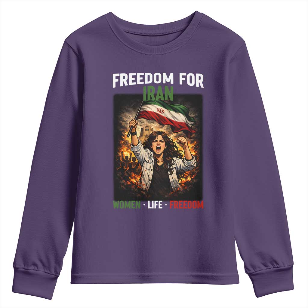 Iran Womens Protest Youth Sweatshirt Freedom For Iran Resistance Movement