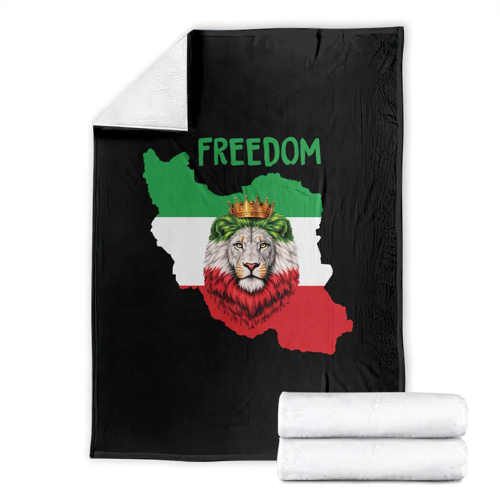 Freedom Iran Throw Blanket Patriotic Persian Lion Resistance Movement Gift