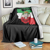 Freedom Iran Throw Blanket Patriotic Persian Lion Resistance Movement Gift
