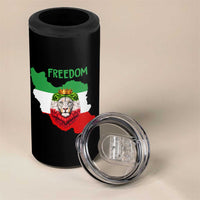 Freedom Iran 4 in 1 Can Cooler Tumbler Patriotic Persian Lion Resistance Movement Gift