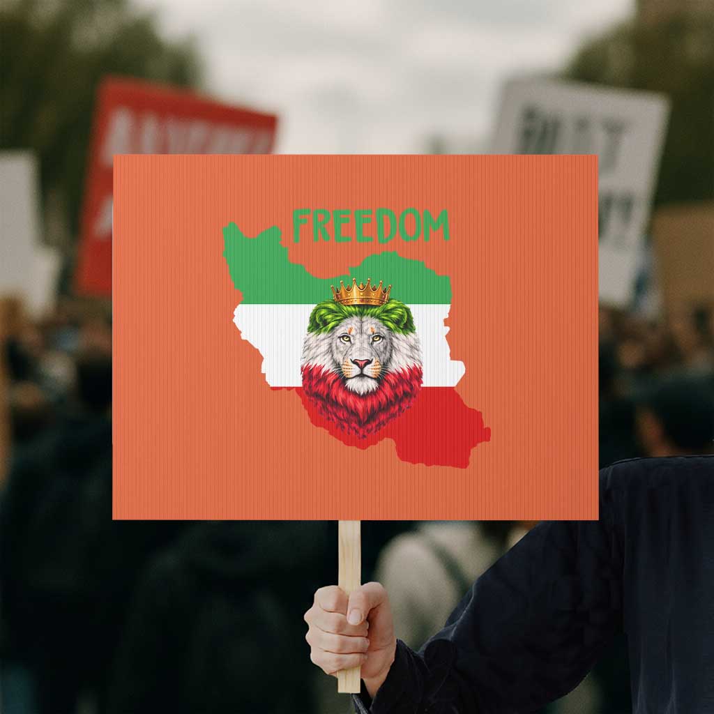 Freedom Iran Protest Sign Patriotic Persian Lion Resistance Movement Gift