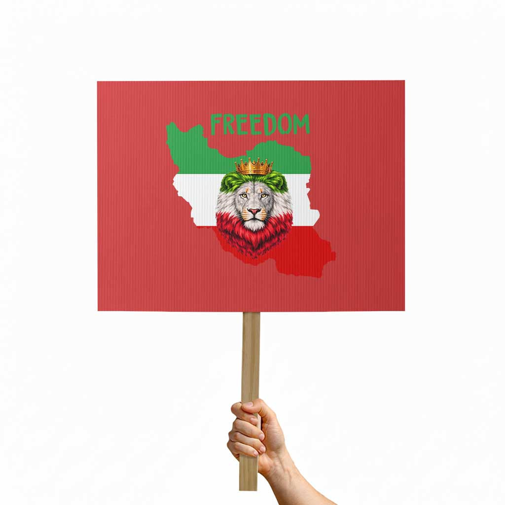 Freedom Iran Protest Sign Patriotic Persian Lion Resistance Movement Gift