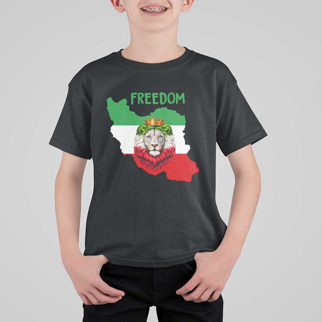 Freedom Iran T Shirt For Kid Patriotic Persian Lion Resistance Movement Gift