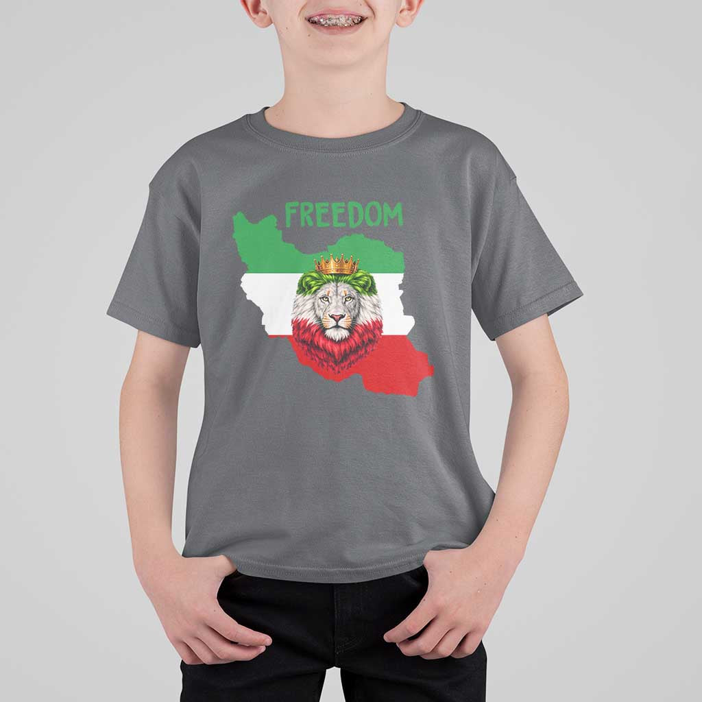 Freedom Iran T Shirt For Kid Patriotic Persian Lion Resistance Movement Gift