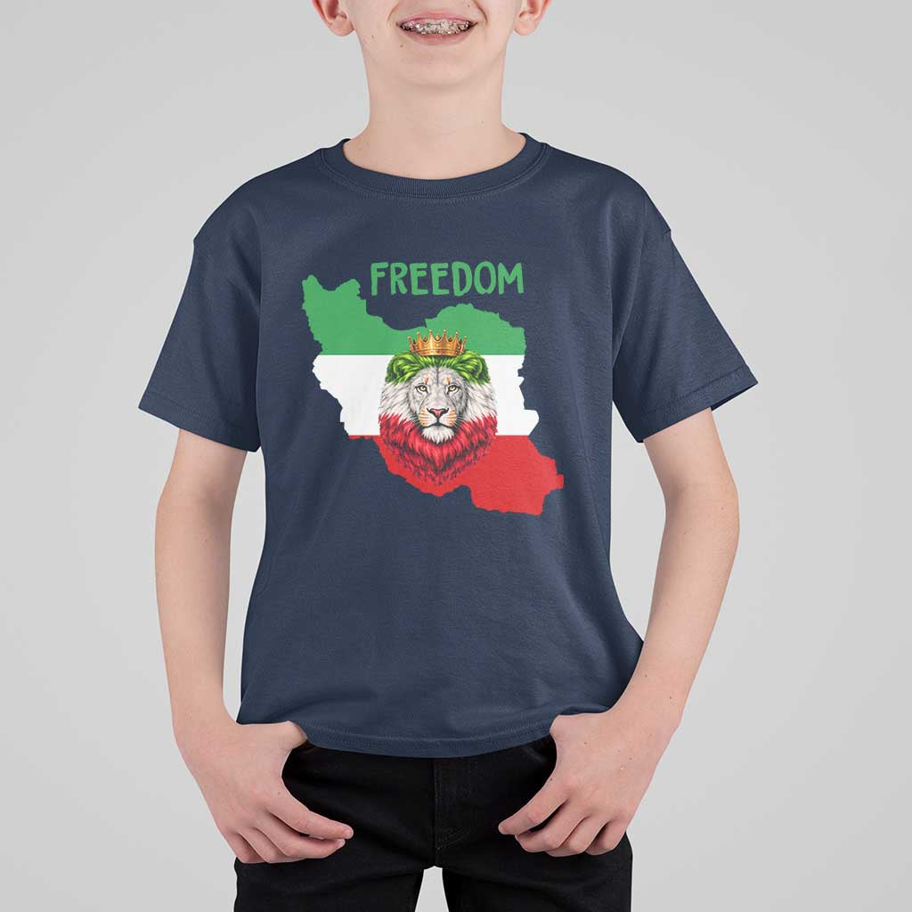 Freedom Iran T Shirt For Kid Patriotic Persian Lion Resistance Movement Gift