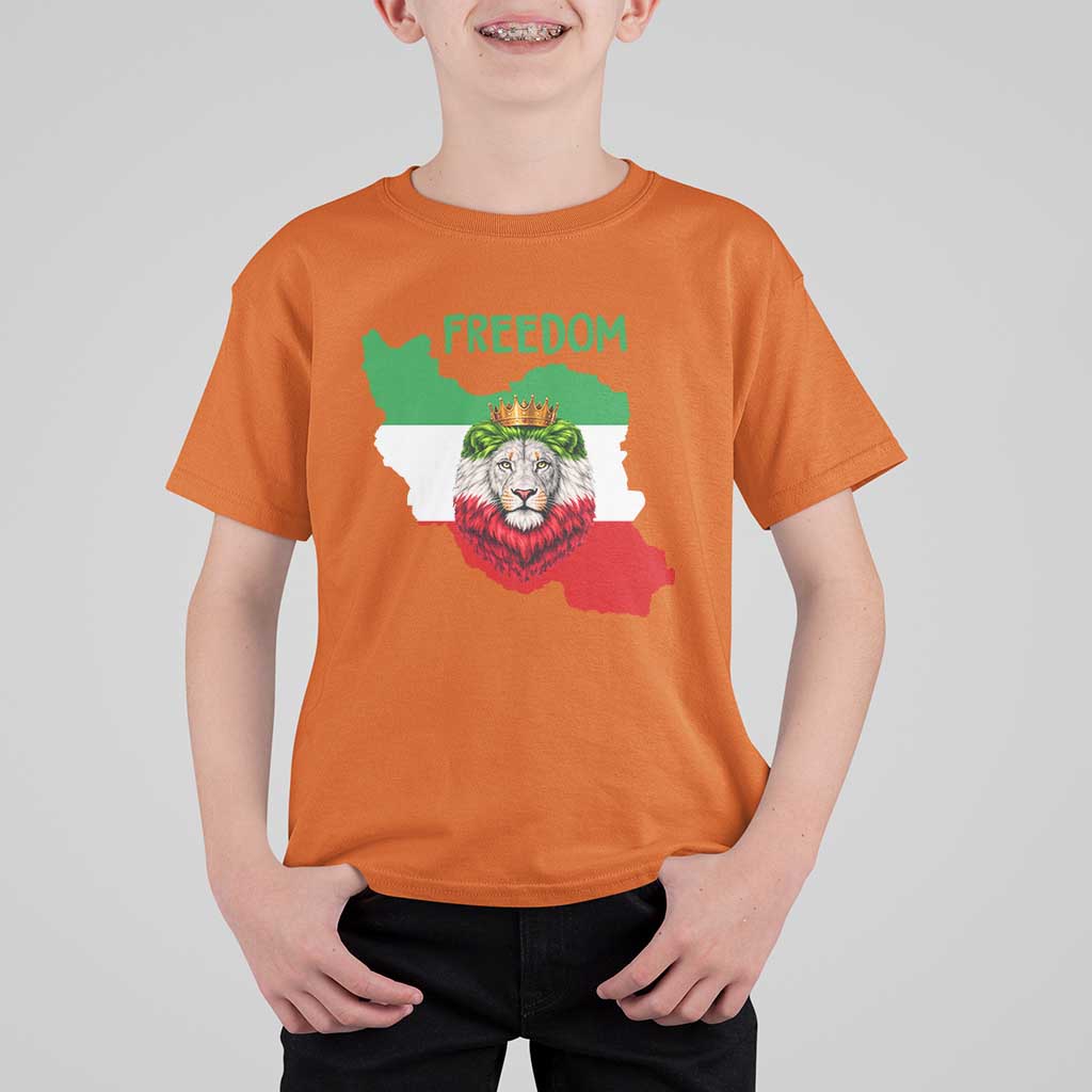 Freedom Iran T Shirt For Kid Patriotic Persian Lion Resistance Movement Gift