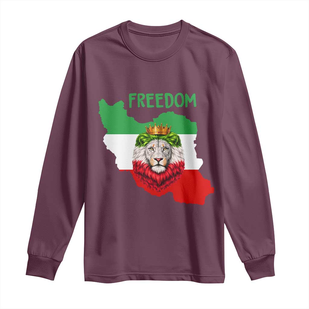 Freedom Iran Long Sleeve Shirt Patriotic Persian Lion Resistance Movement Gift