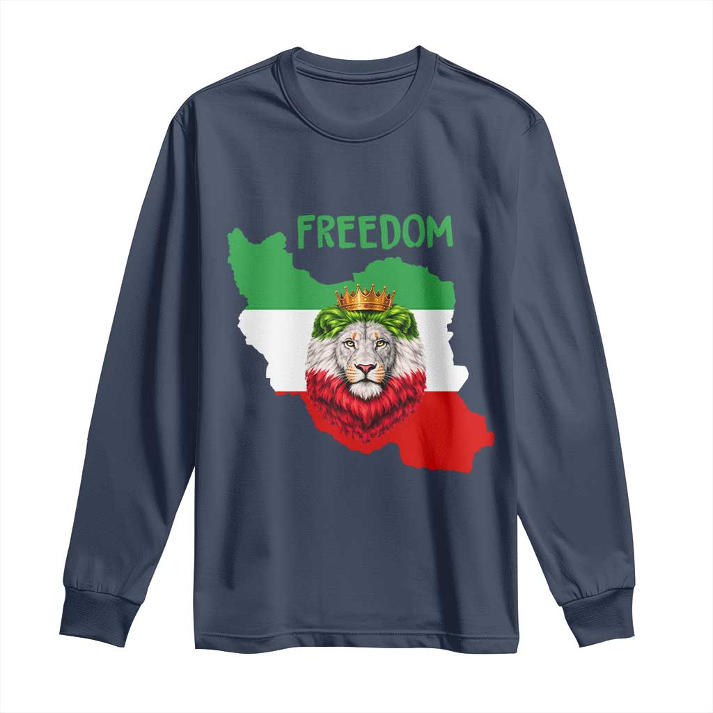 Freedom Iran Long Sleeve Shirt Patriotic Persian Lion Resistance Movement Gift