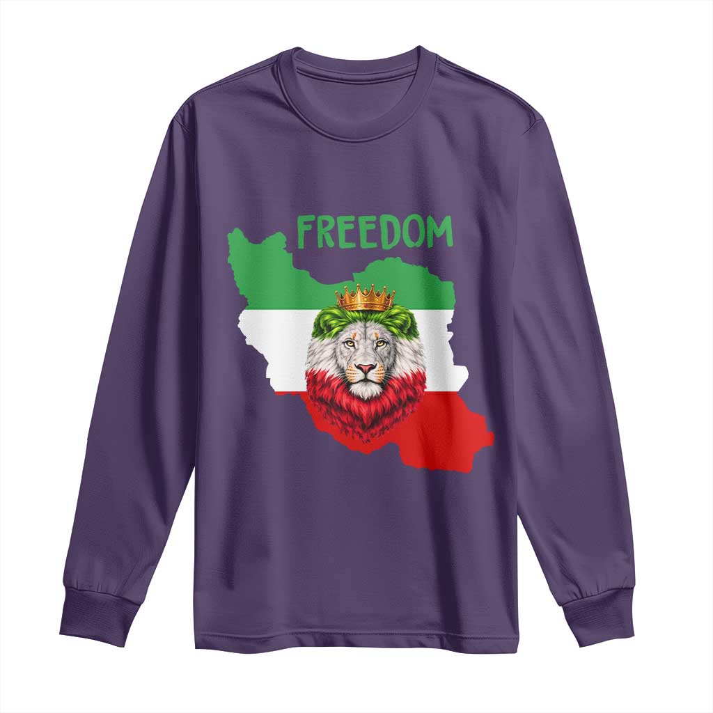 Freedom Iran Long Sleeve Shirt Patriotic Persian Lion Resistance Movement Gift