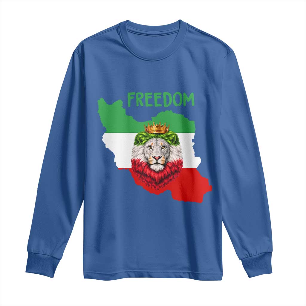 Freedom Iran Long Sleeve Shirt Patriotic Persian Lion Resistance Movement Gift