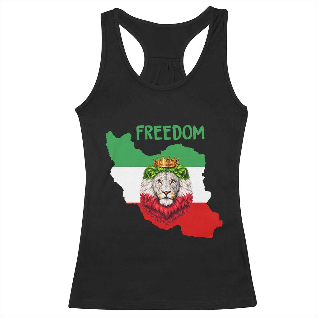 Freedom Iran Racerback Tank Top Patriotic Persian Lion Resistance Movement Gift