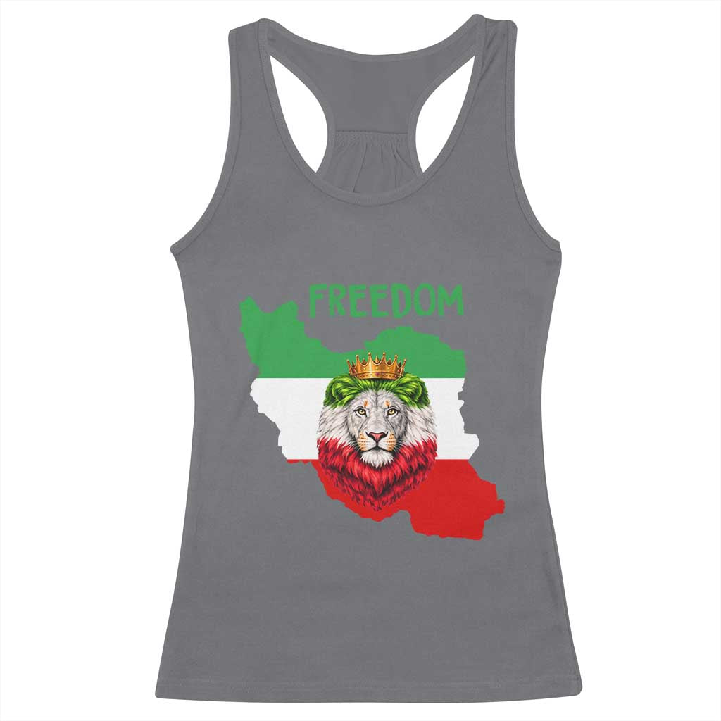 Freedom Iran Racerback Tank Top Patriotic Persian Lion Resistance Movement Gift