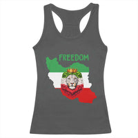 Freedom Iran Racerback Tank Top Patriotic Persian Lion Resistance Movement Gift