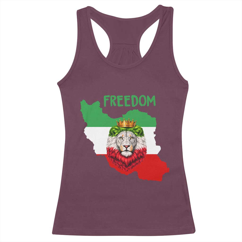 Freedom Iran Racerback Tank Top Patriotic Persian Lion Resistance Movement Gift