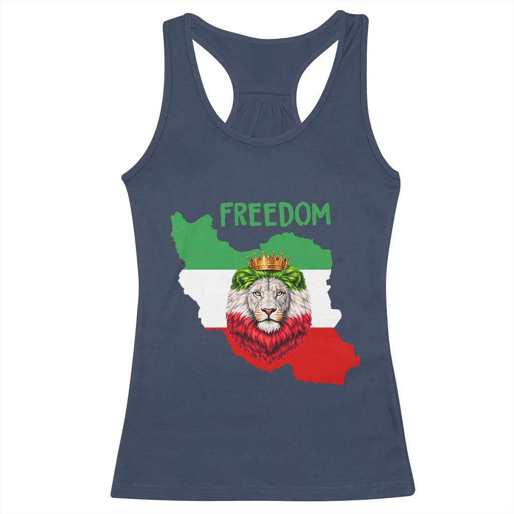 Freedom Iran Racerback Tank Top Patriotic Persian Lion Resistance Movement Gift