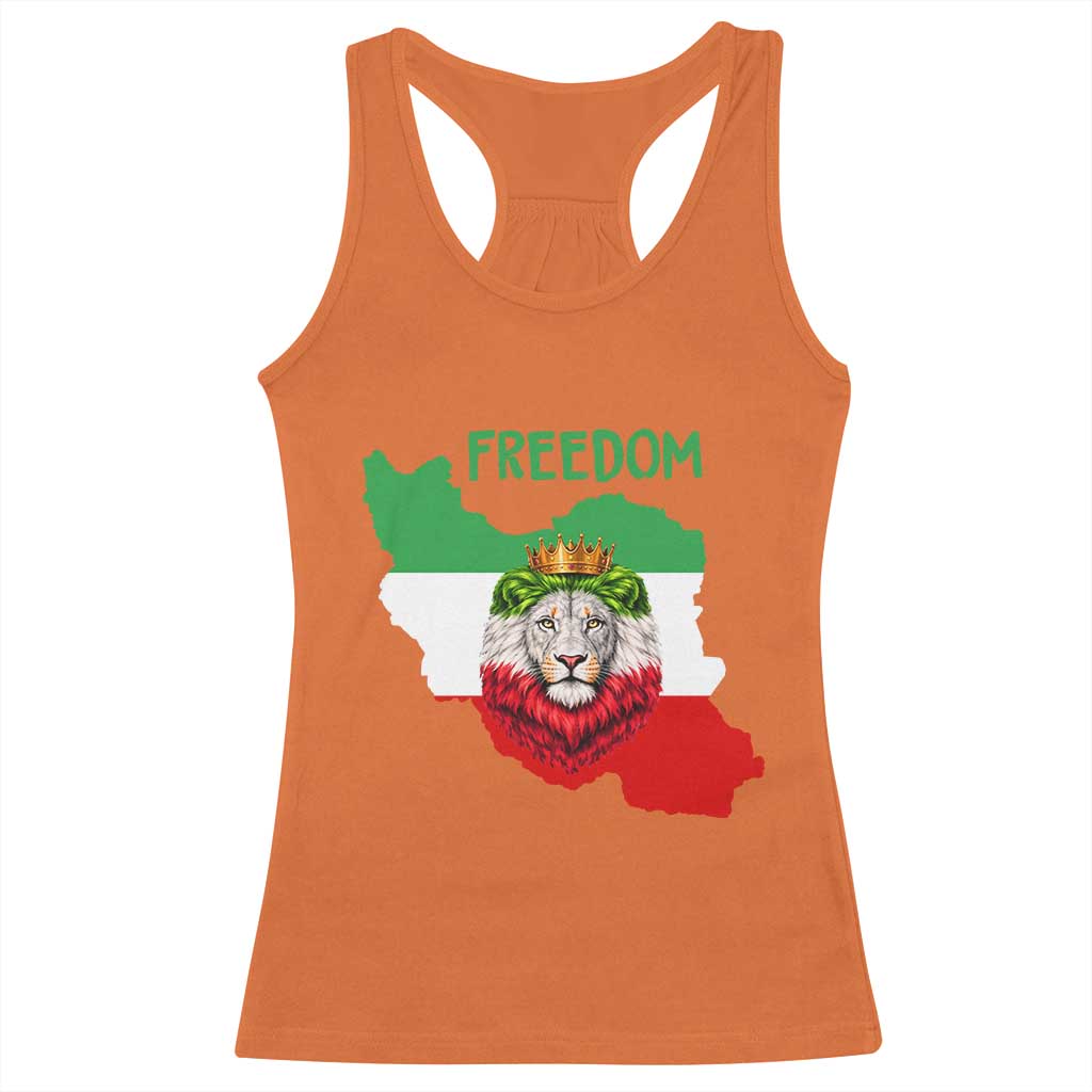 Freedom Iran Racerback Tank Top Patriotic Persian Lion Resistance Movement Gift