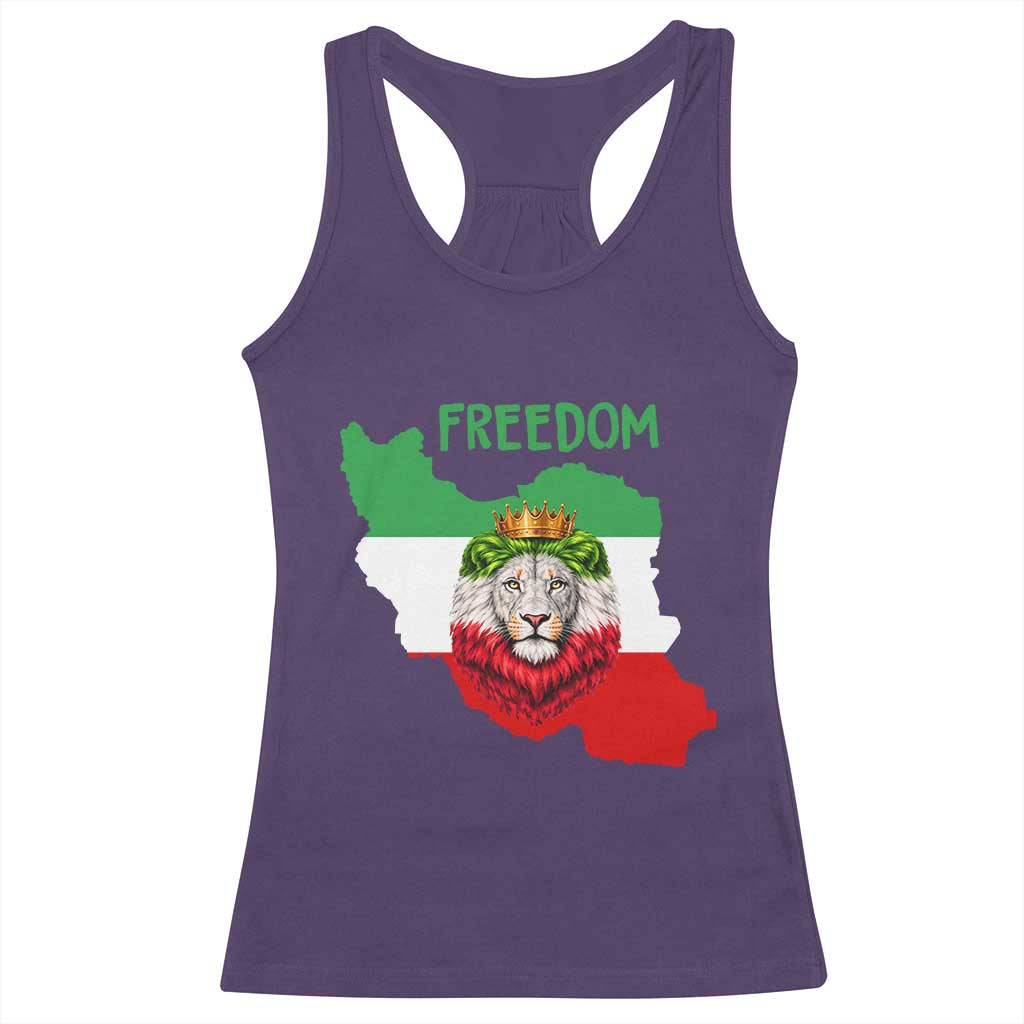 Freedom Iran Racerback Tank Top Patriotic Persian Lion Resistance Movement Gift
