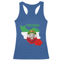Freedom Iran Racerback Tank Top Patriotic Persian Lion Resistance Movement Gift