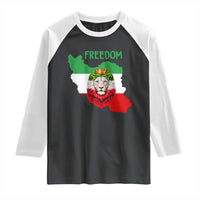Freedom Iran Raglan Shirt Patriotic Persian Lion Resistance Movement Gift