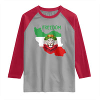 Freedom Iran Raglan Shirt Patriotic Persian Lion Resistance Movement Gift