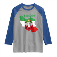 Freedom Iran Raglan Shirt Patriotic Persian Lion Resistance Movement Gift