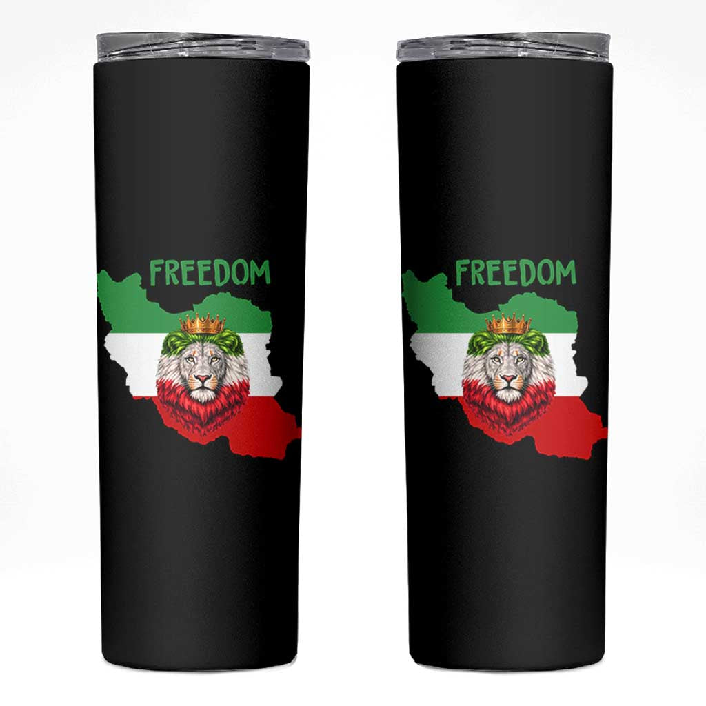 Freedom Iran Skinny Tumbler Patriotic Persian Lion Resistance Movement Gift