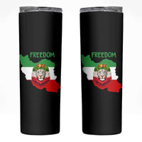 Freedom Iran Skinny Tumbler Patriotic Persian Lion Resistance Movement Gift